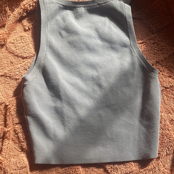 Zara Gray Fitted Cropped Tank - Picture 5 of 5